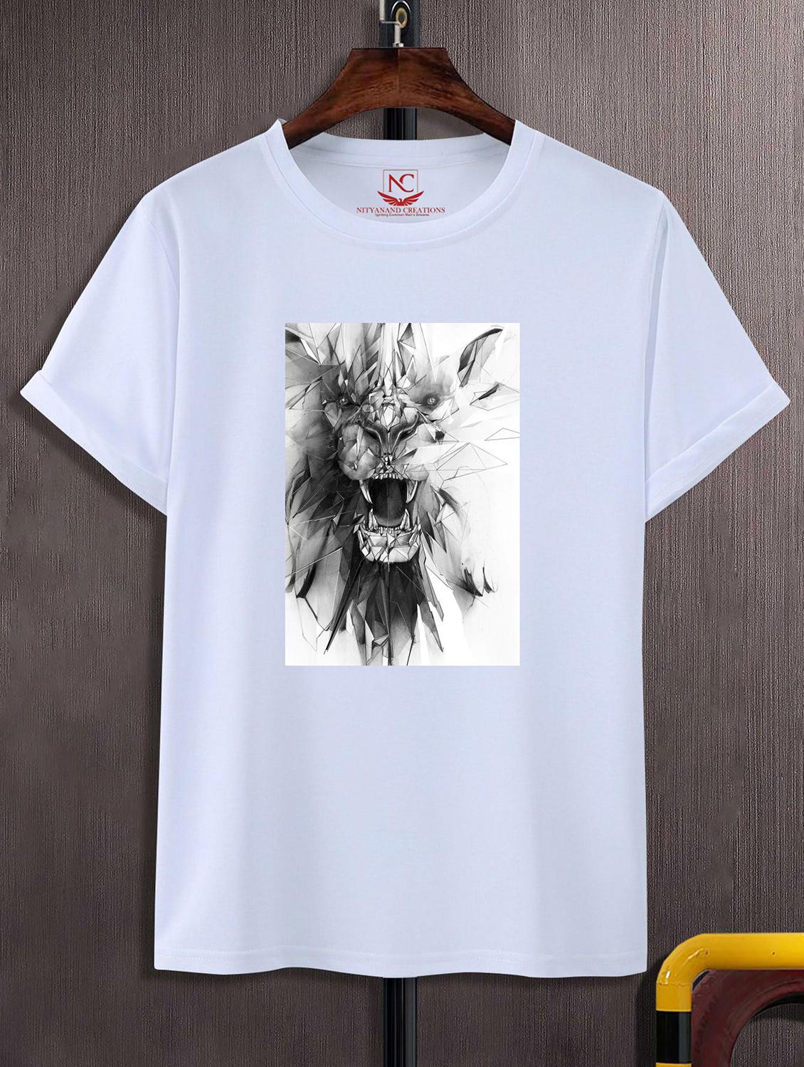 unisex white graphic printed t-shirt - 20856150 - Zoom Image - 0