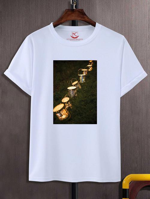 unisex white graphic printed t-shirt - 20856152 -  Standard Image - 0