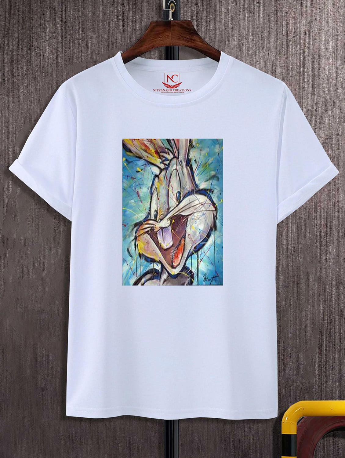 unisex white graphic printed t-shirt - 20856155 - Zoom Image - 0