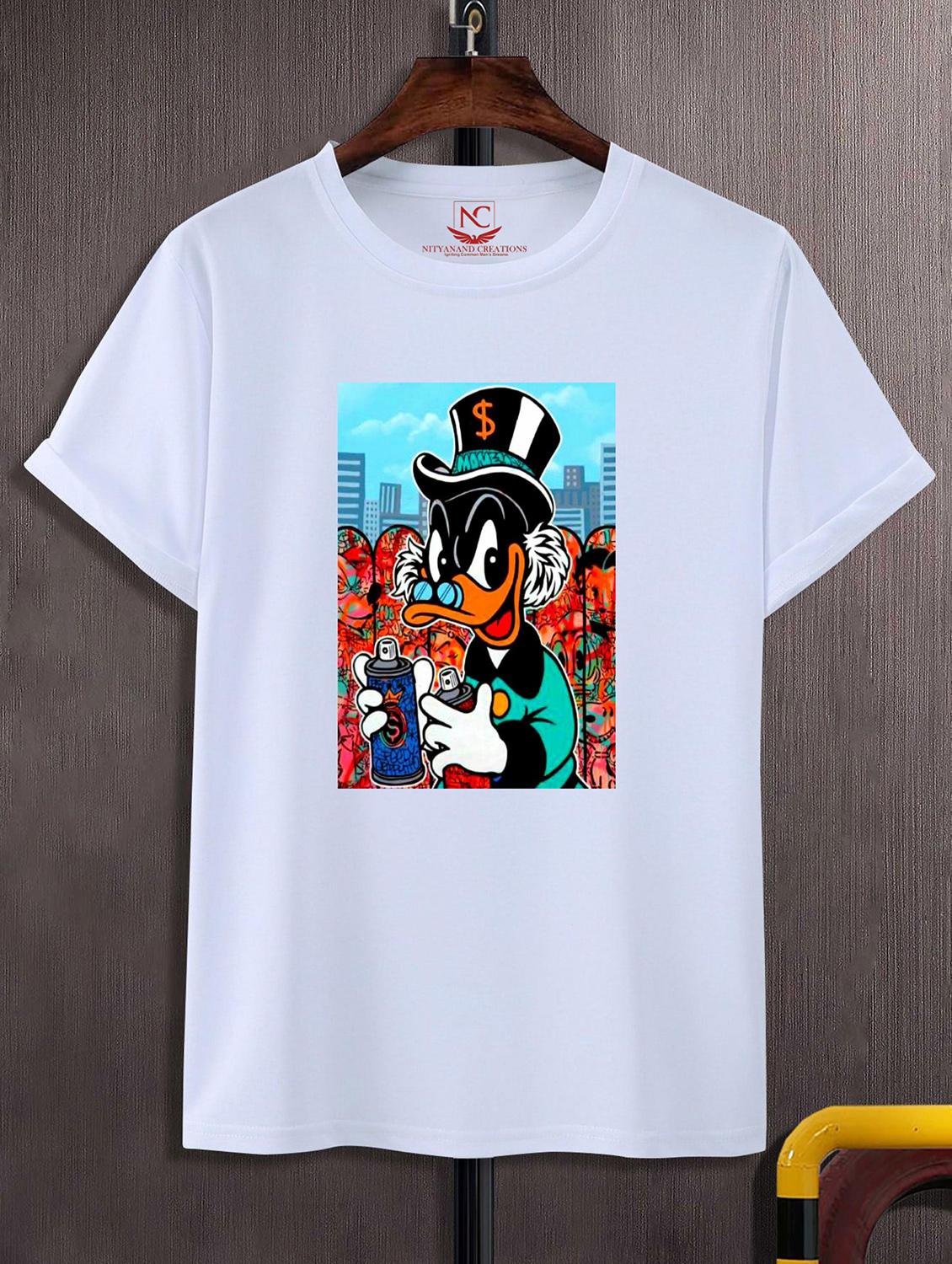 unisex white graphic printed t-shirt - 20856156 - Zoom Image - 0