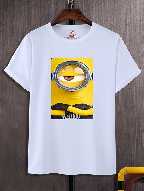 unisex white graphic printed t-shirt - 20856166 -  Standard Image - 0
