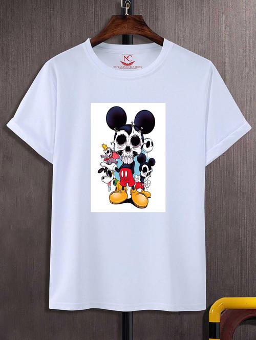 unisex white graphic printed t-shirt - 20856168 -  Standard Image - 0