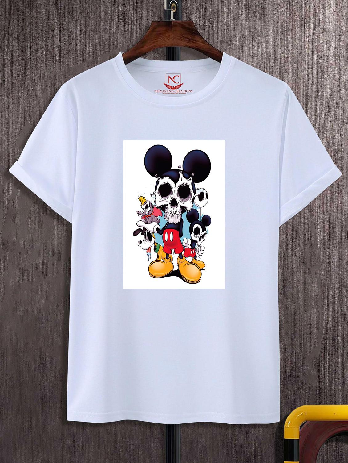 unisex white graphic printed t-shirt - 20856168 -  Zoom Image - 0
