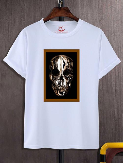 unisex white graphic printed t-shirt - 20856170 - Standard Image - 0