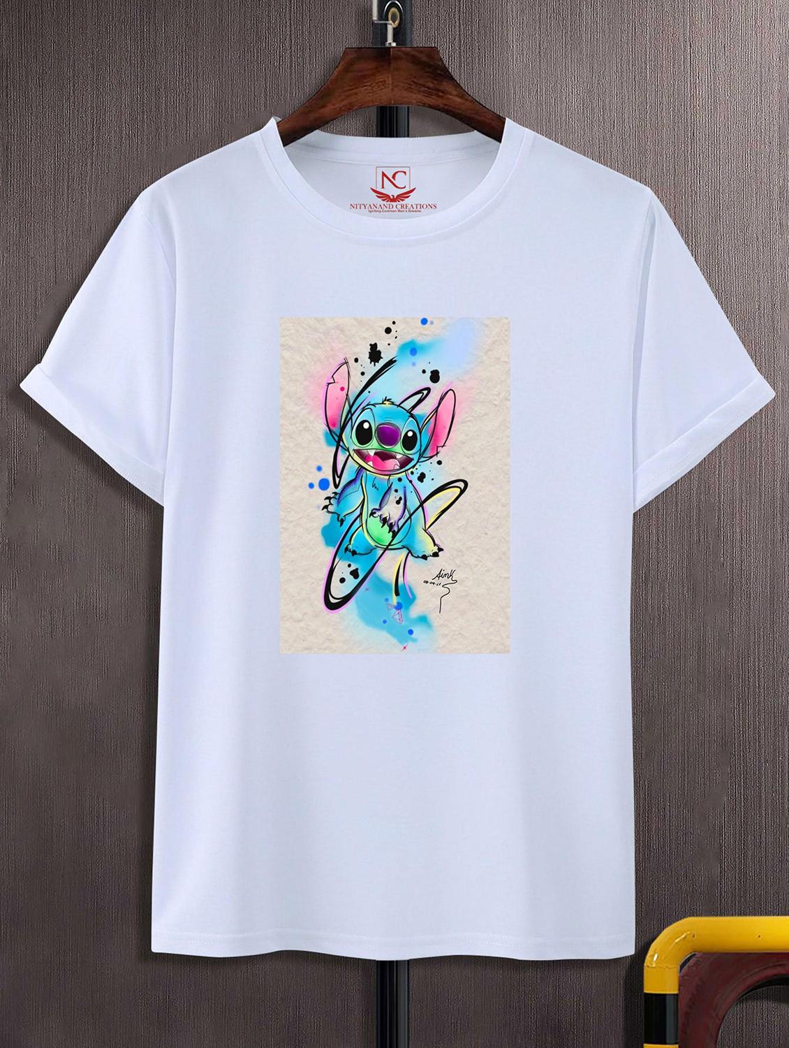 unisex white graphic printed t-shirt - 20856175 - Zoom Image - 0