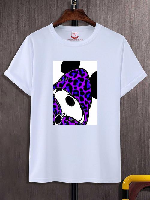 unisex white graphic printed t-shirt - 20856178 - Standard Image - 0