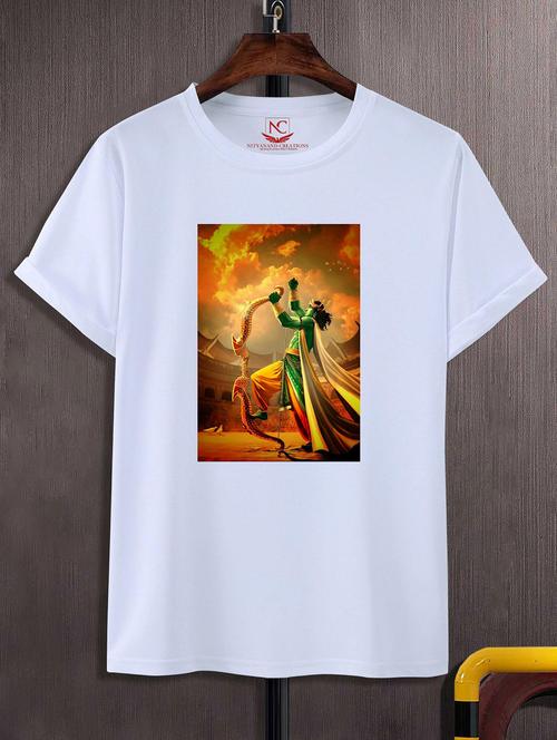 unisex white graphic printed t-shirt - 20856180 - Standard Image - 0