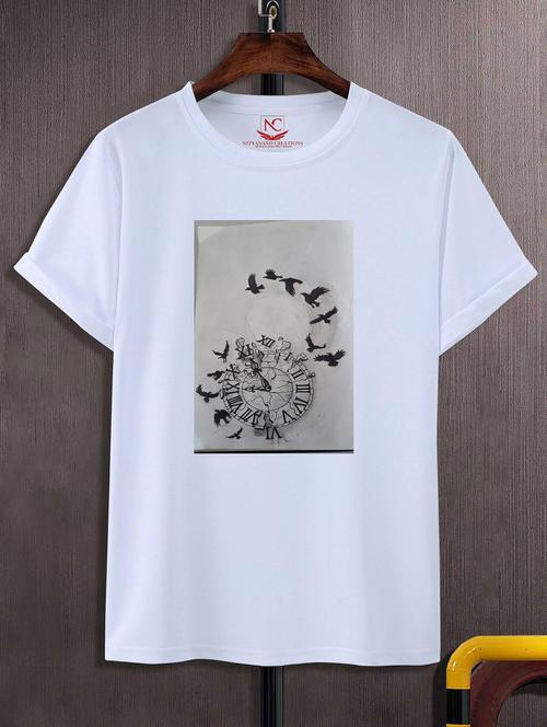unisex white graphic printed t-shirt - 20856181 -  Standard Image - 0