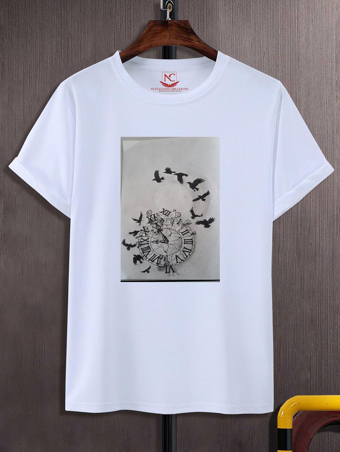 unisex white graphic printed t-shirt - 20856181 -  Zoom Image - 0