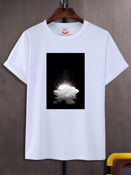 unisex white graphic printed t-shirt - 20856182 - Standard Image - 0