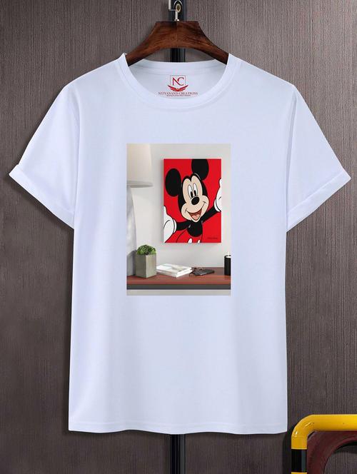 unisex white graphic printed t-shirt - 20856191 - Standard Image - 0