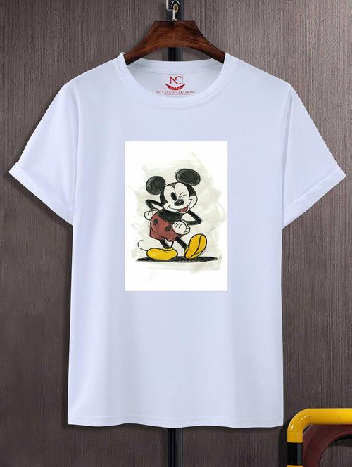unisex white graphic printed t-shirt - 20856195 - Standard Image - 0
