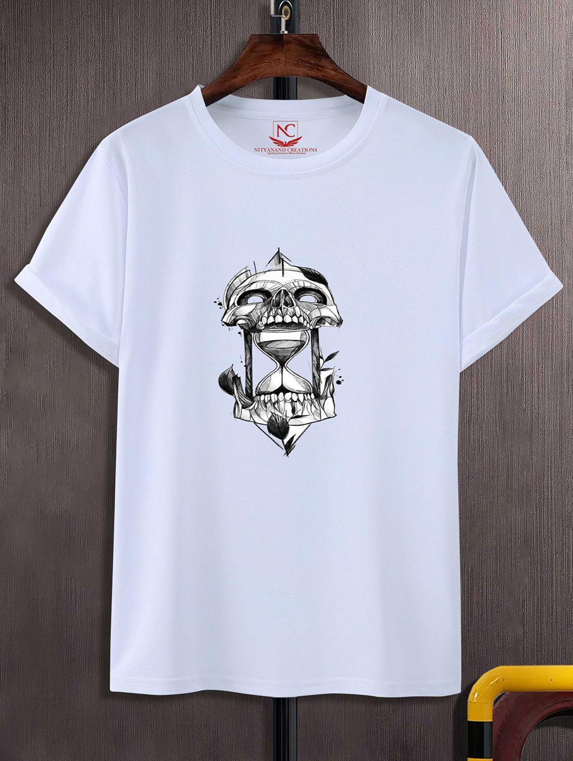 unisex white graphic printed t-shirt - 20856197 - Zoom Image - 0