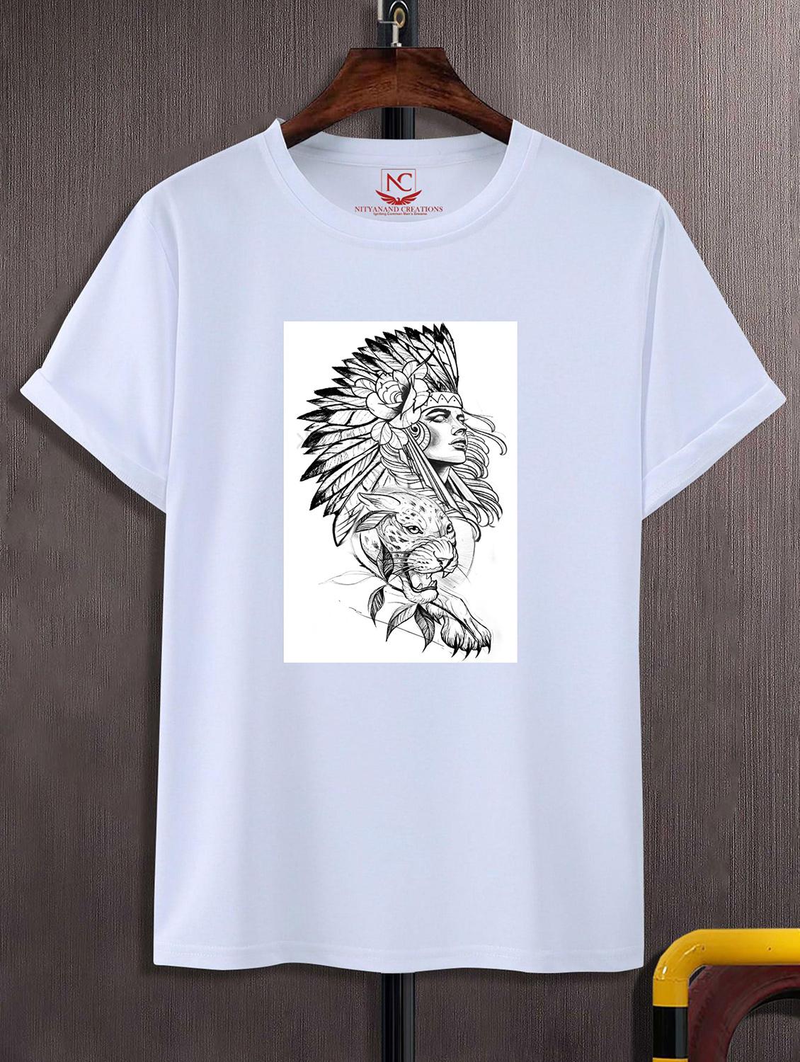 unisex white graphic printed t-shirt - 20856201 - Zoom Image - 0