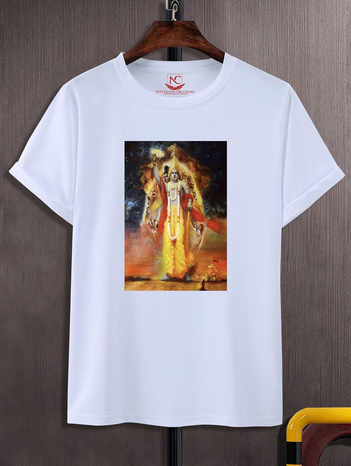 unisex white graphic printed t-shirt - 20856202 -  Zoom Image - 0