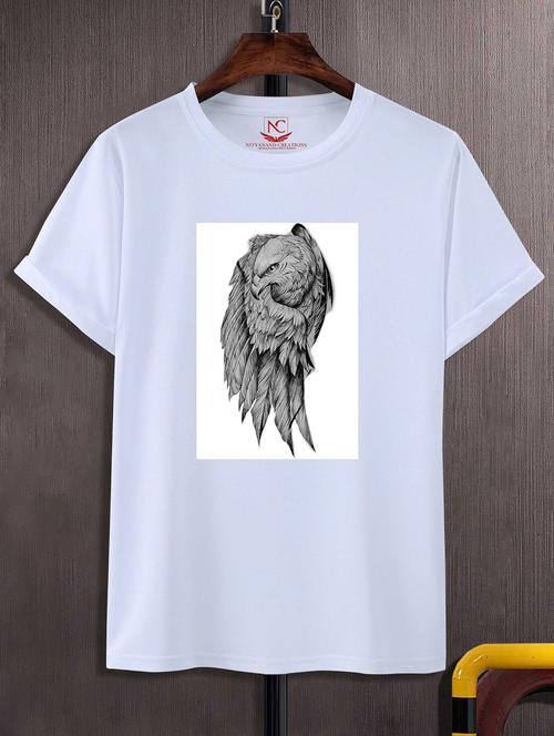 unisex white graphic printed t-shirt - 20856203 - Standard Image - 0