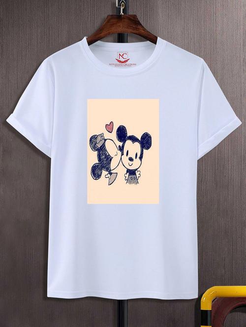 unisex white graphic printed t-shirt - 20856204 - Standard Image - 0