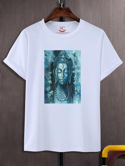 unisex white graphic printed t-shirt - 20856207 -  Standard Image - 0