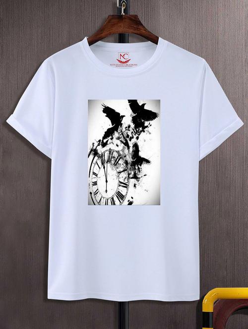 unisex white graphic printed t-shirt - 20856208 - Standard Image - 0