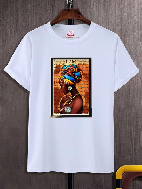 unisex white graphic printed t-shirt - 20856209 -  Standard Image - 0