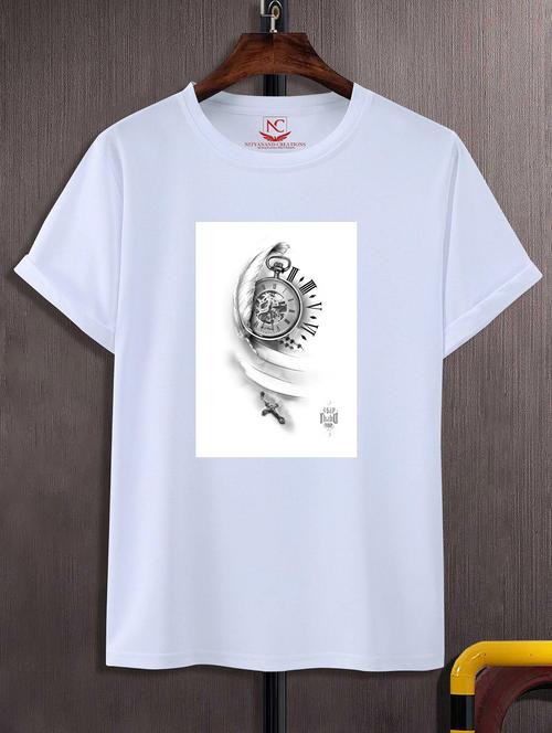 unisex white graphic printed t-shirt - 20856211 - Standard Image - 0