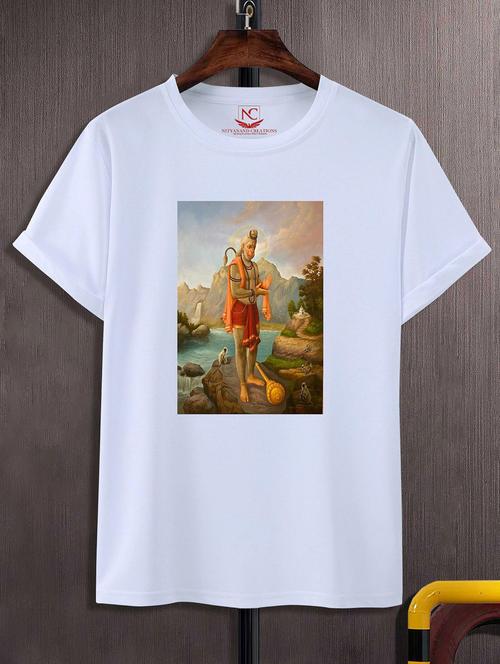 unisex white graphic printed t-shirt - 20856213 - Standard Image - 0