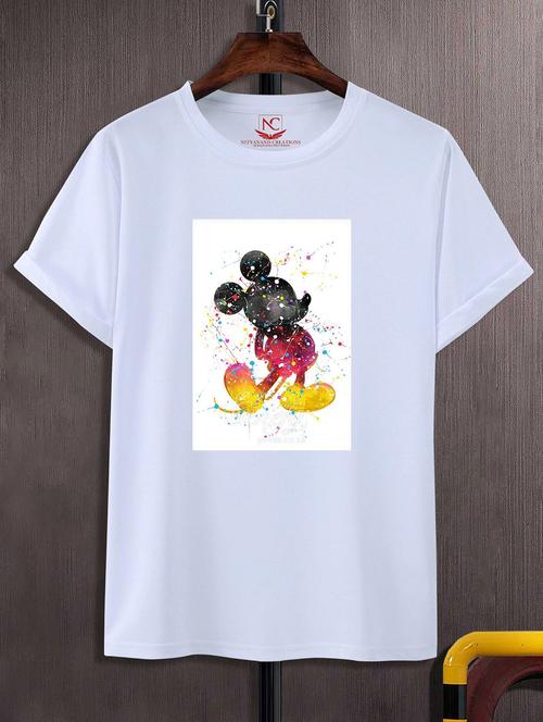 unisex white graphic printed t-shirt - 20856216 - Standard Image - 0