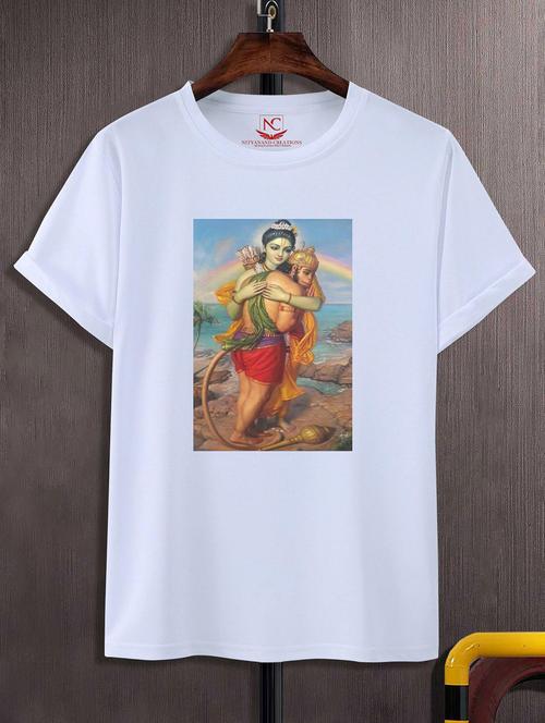 unisex white graphic printed t-shirt - 20856218 -  Standard Image - 0