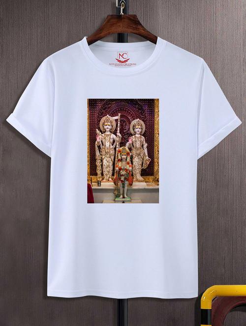 unisex white graphic printed t-shirt - 20856219 -  Standard Image - 0