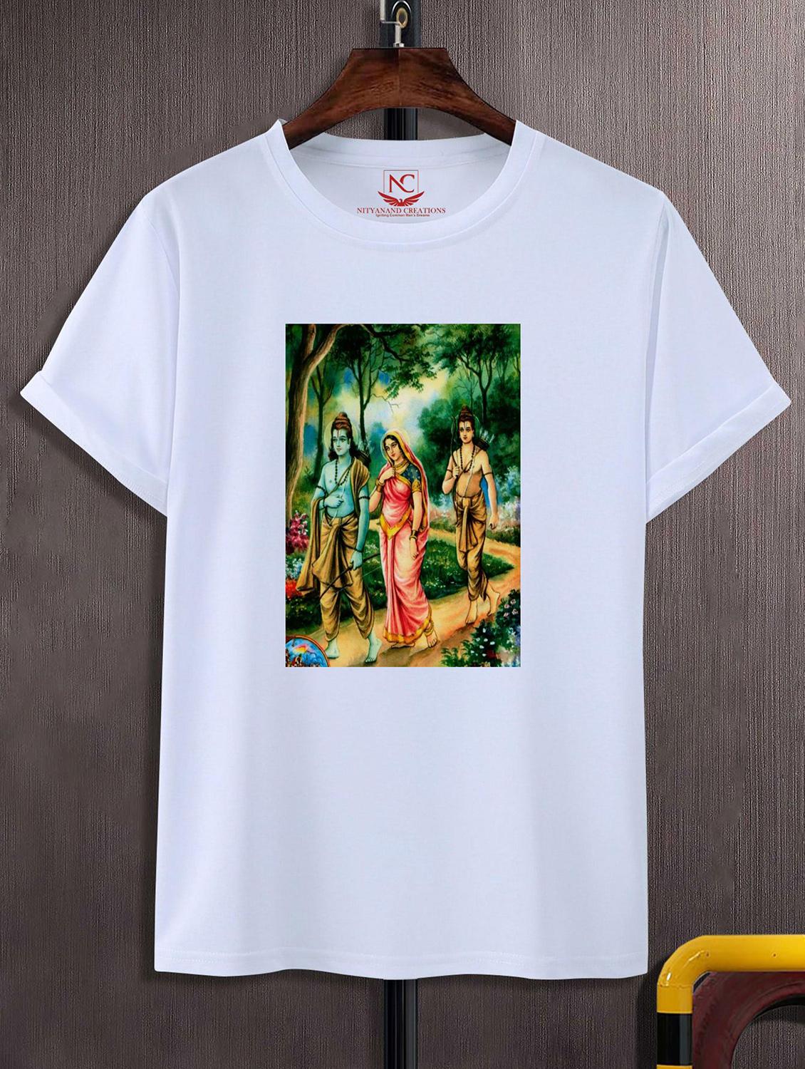 unisex white polyester graphic print t-shirt - 20856230 - Zoom Image - 0