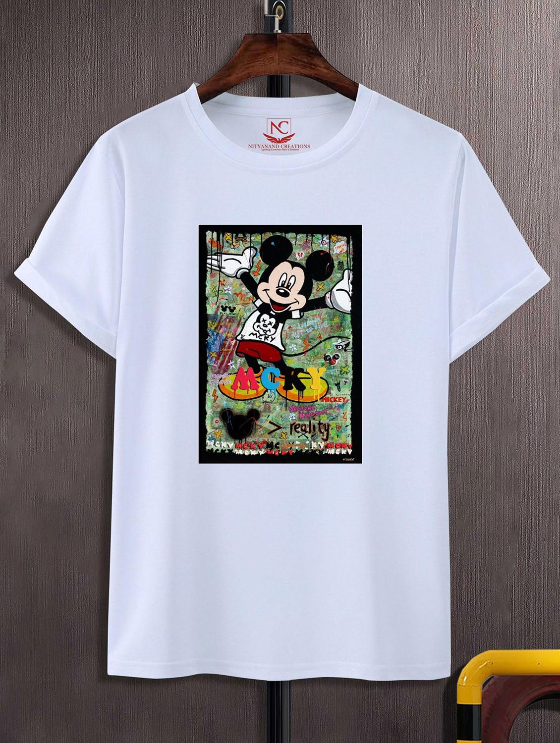 unisex white graphic printed t-shirt - 20856234 -  Zoom Image - 0