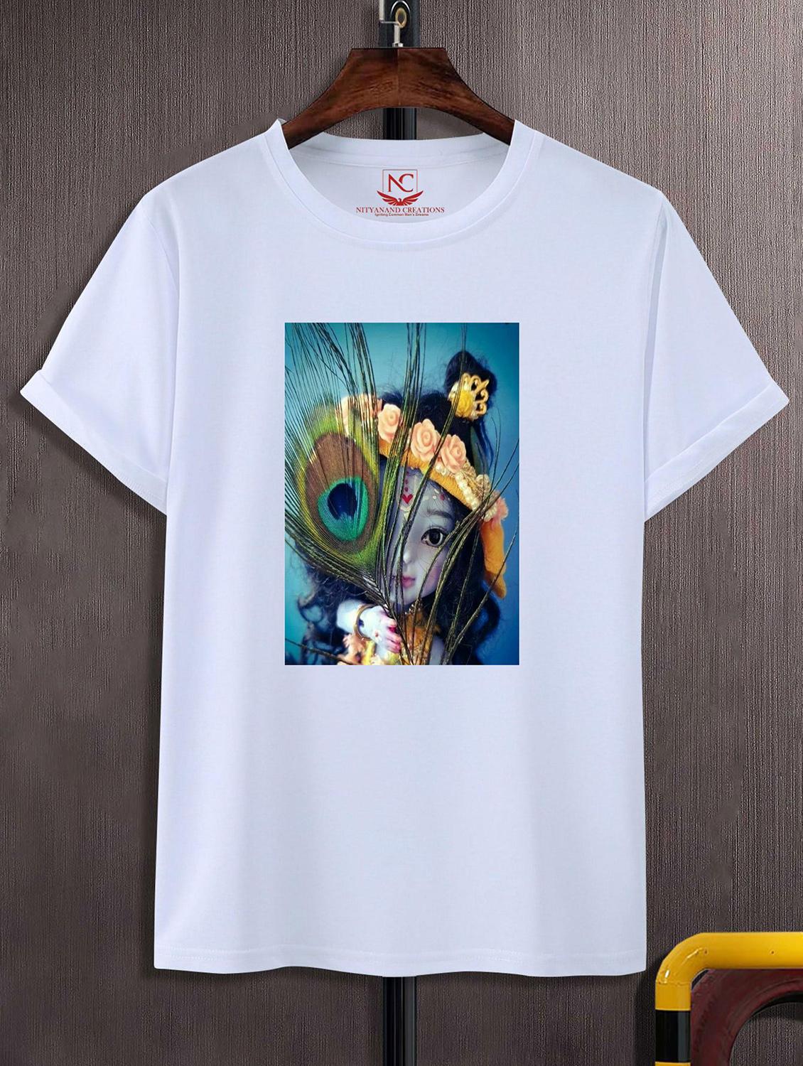unisex white polyester graphic print t-shirt - 20856236 - Zoom Image - 0