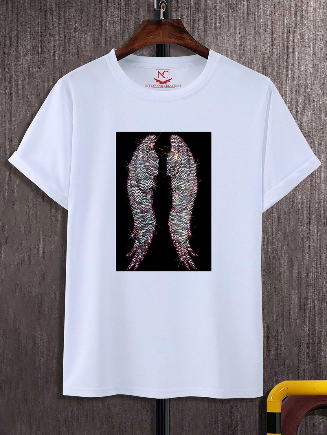 unisex white polyester graphic print t-shirt - 20856240 - Zoom Image - 0