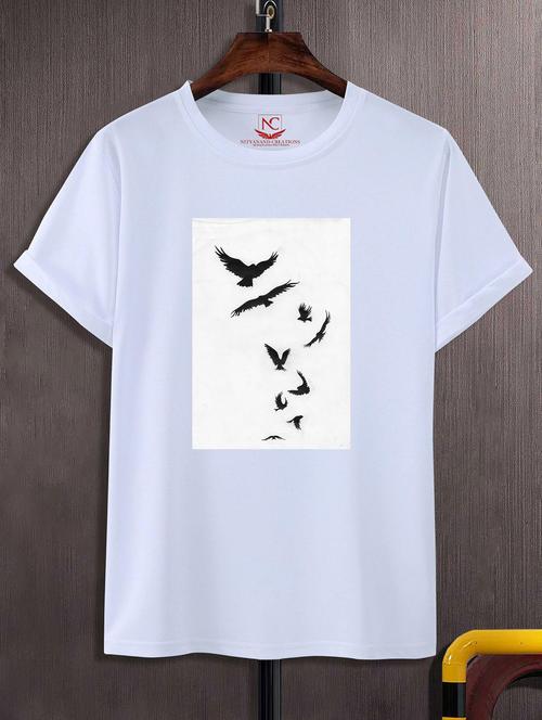 unisex white graphic printed t-shirt - 20856242 -  Standard Image - 0