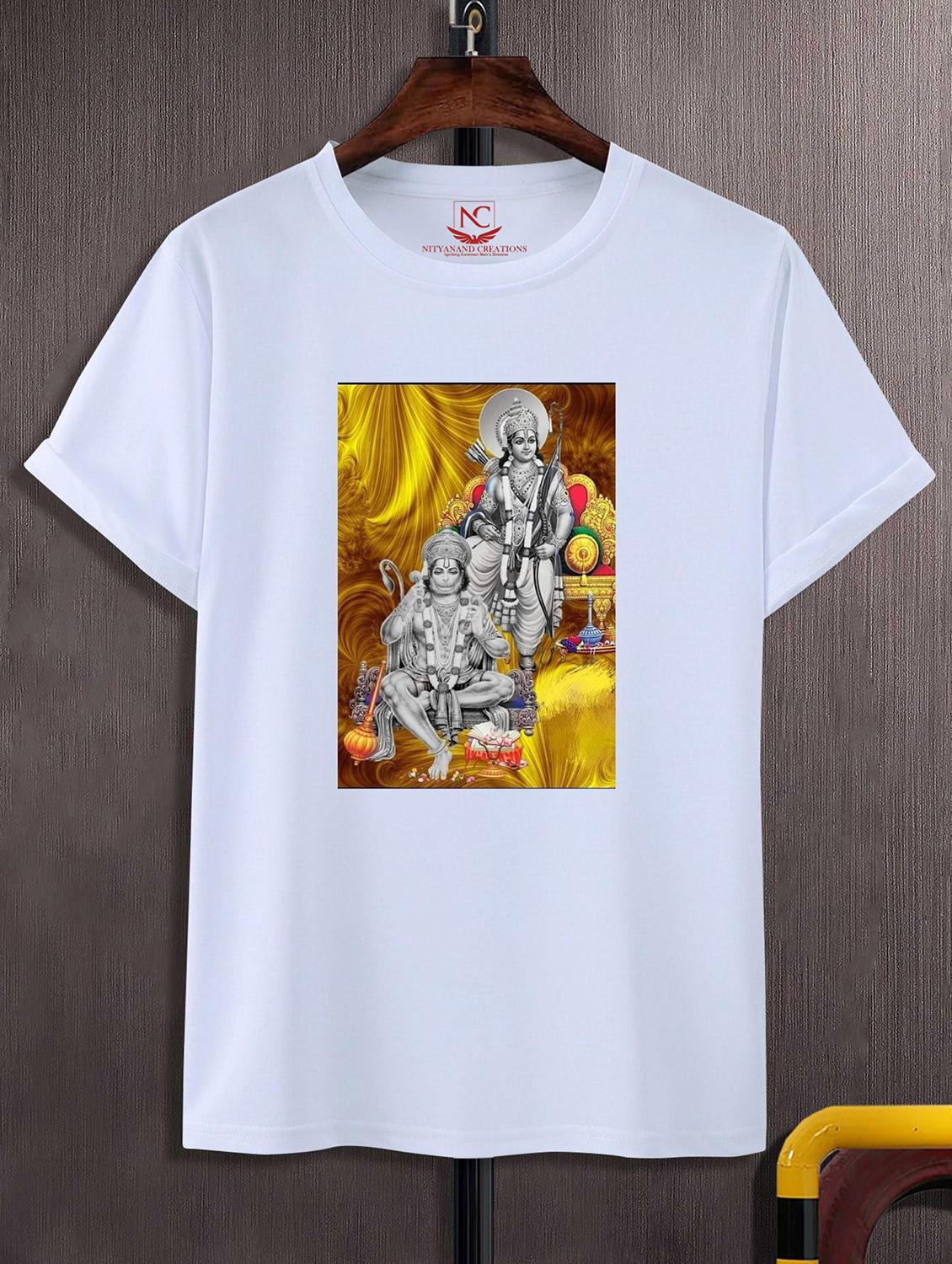unisex white polyester graphic print t-shirt - 20856249 - Zoom Image - 0