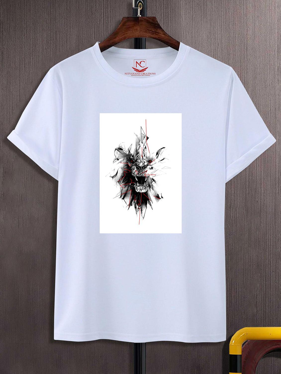 unisex white graphic printed t-shirt - 20856252 -  Zoom Image - 0