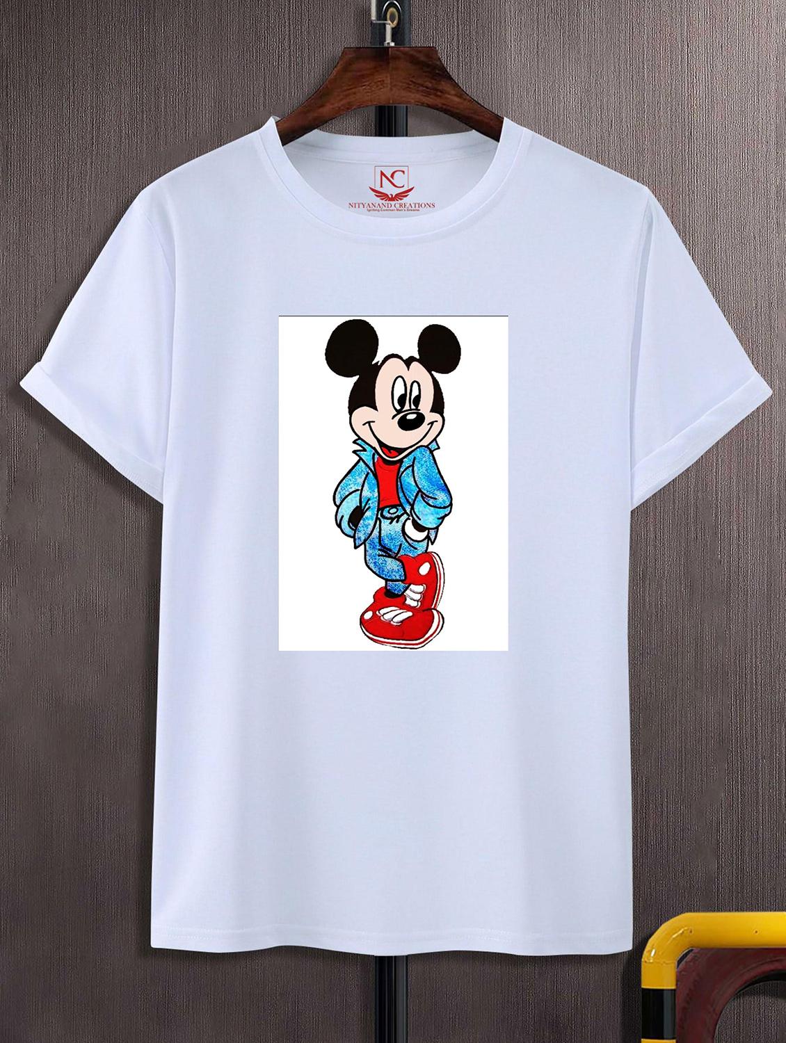 unisex white polyester graphic print t-shirt - 20856270 - Zoom Image - 0