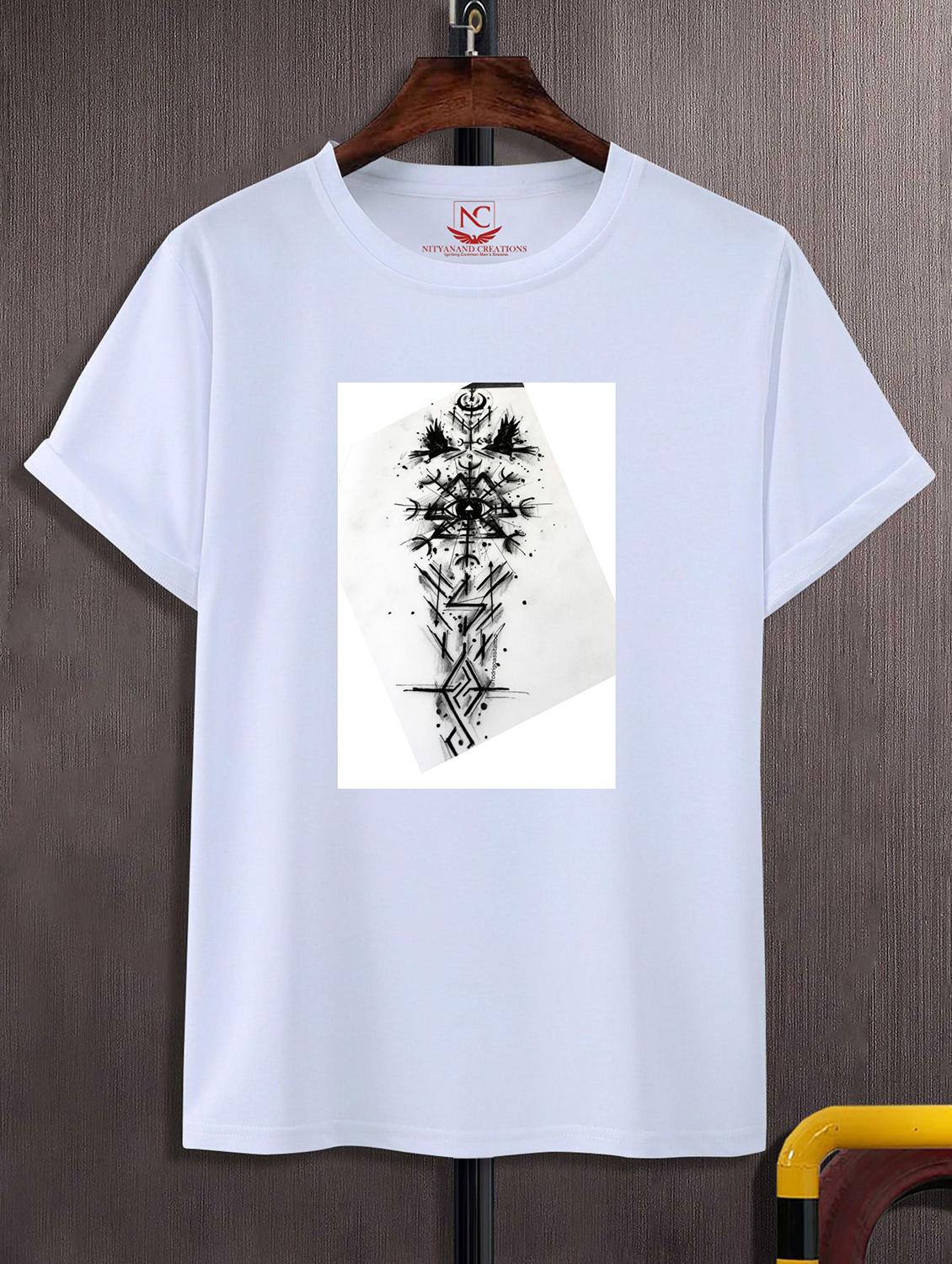 unisex white polyester graphic print t-shirt - 20856273 -  Zoom Image - 0