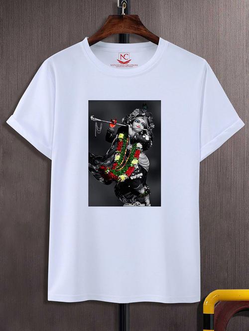 unisex white graphic printed t-shirt - 20856277 - Standard Image - 0
