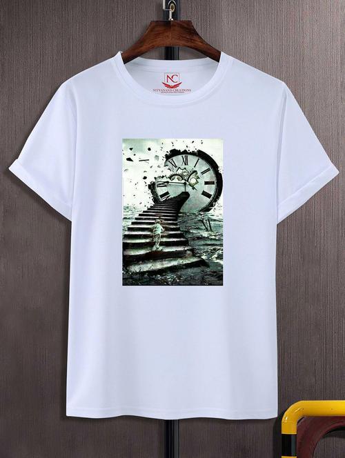 unisex white graphic printed t-shirt - 20856292 -  Standard Image - 0