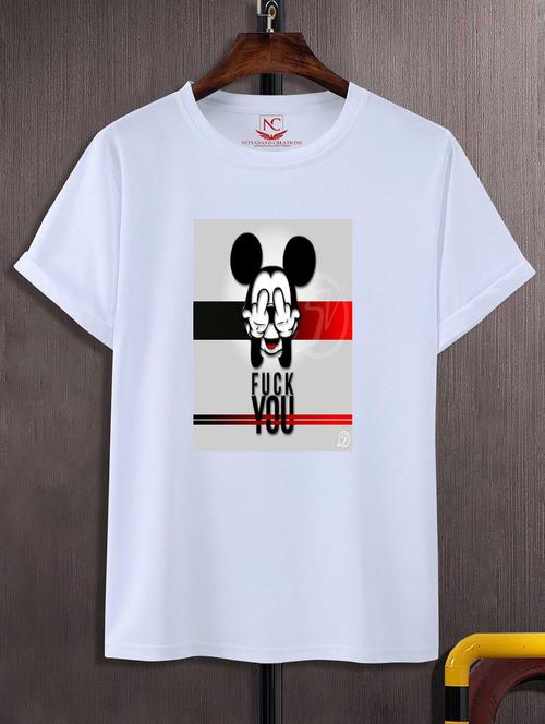 unisex white graphic printed t-shirt - 20856304 - Standard Image - 0