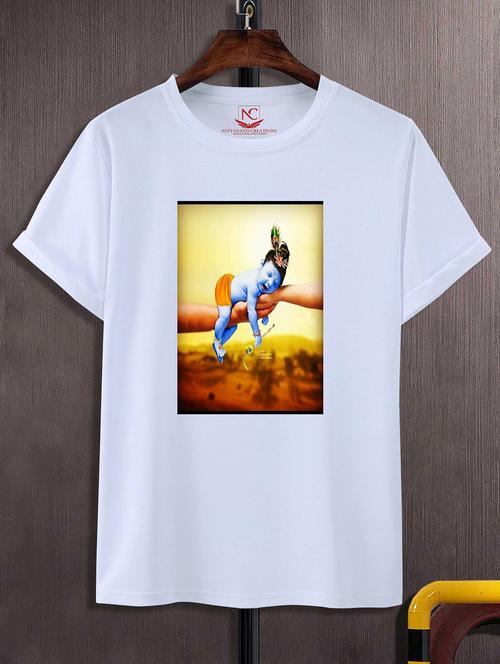 unisex white graphic printed t-shirt - 20856305 -  Standard Image - 0