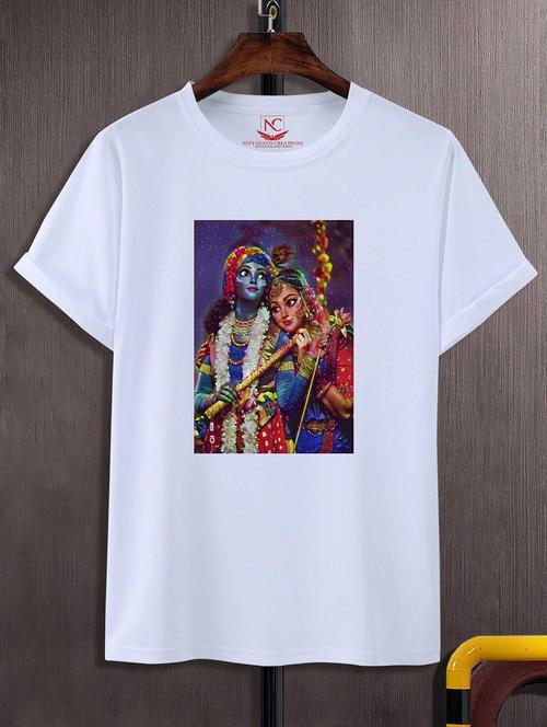 unisex white graphic printed t-shirt - 20856307 -  Standard Image - 0