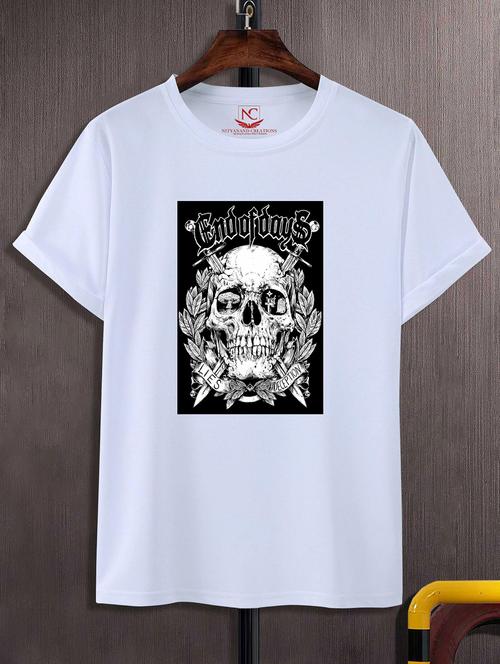 unisex white polyester graphic print t-shirt - 20856309 -  Standard Image - 0