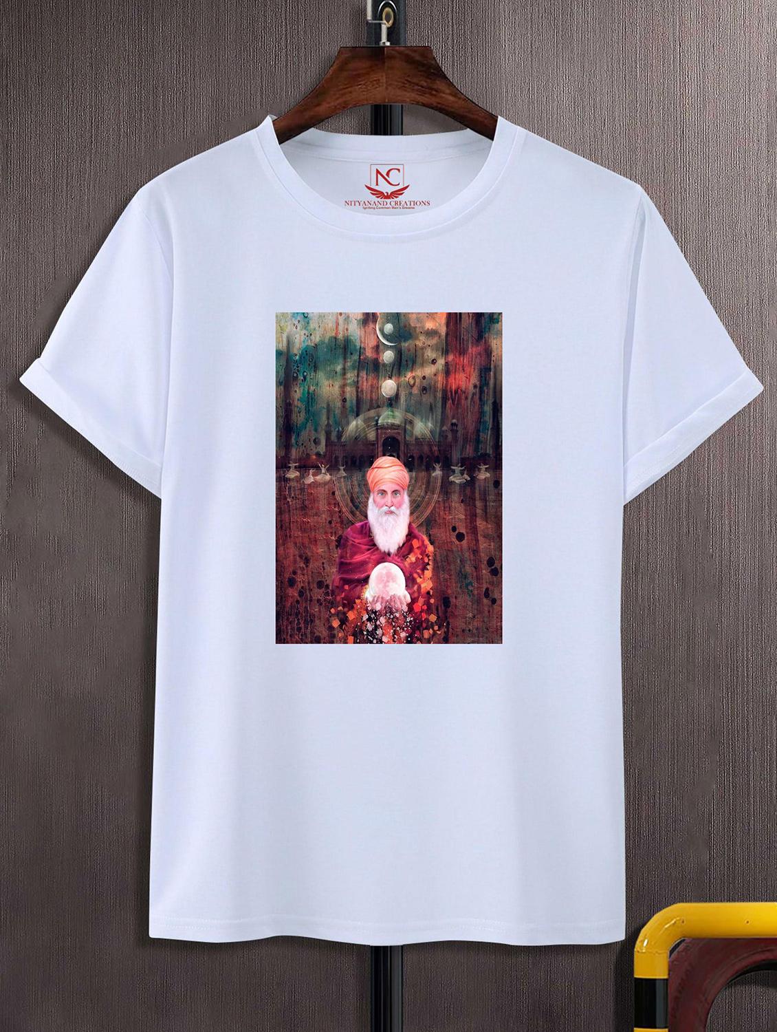 unisex white polyester graphic print t-shirt - 20856323 - Zoom Image - 0