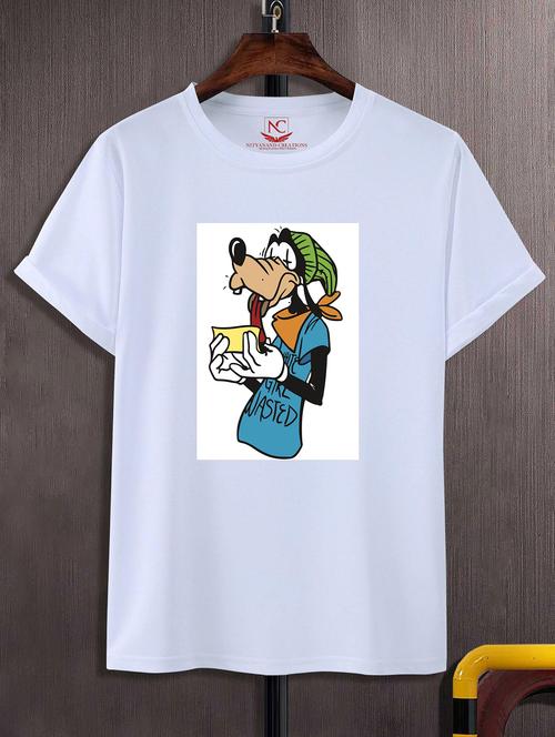 unisex white graphic printed t-shirt - 20856328 - Standard Image - 0