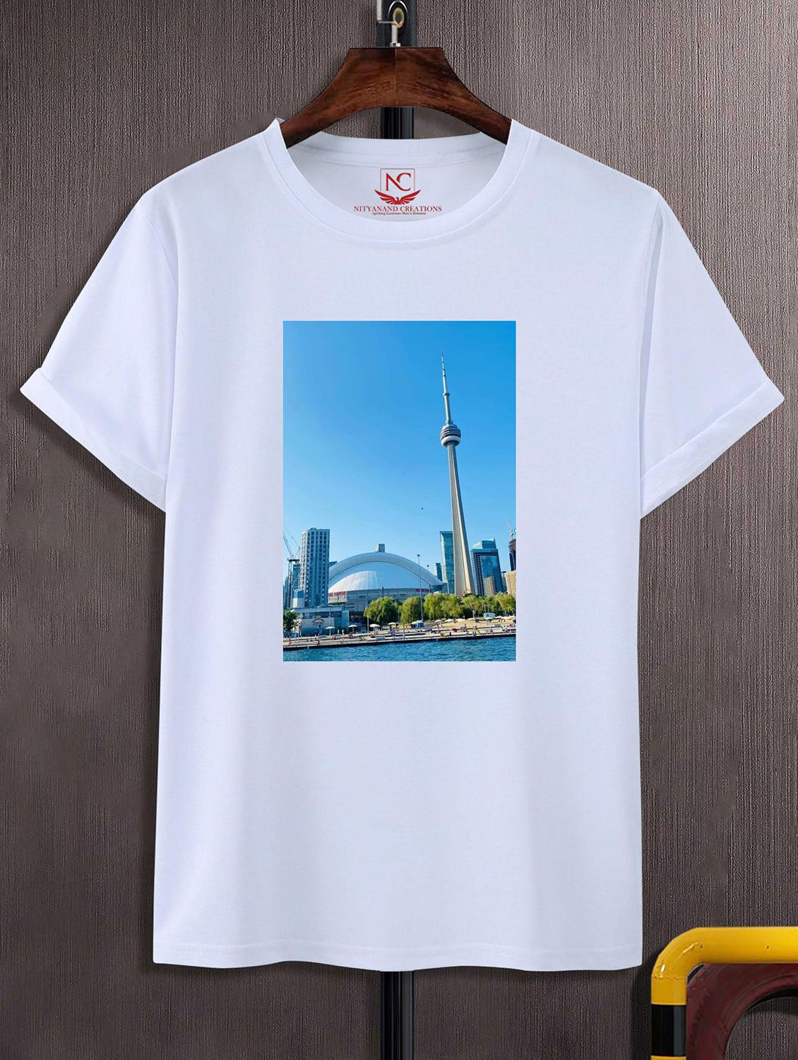 unisex white graphic printed t-shirt - 20856335 -  Zoom Image - 0