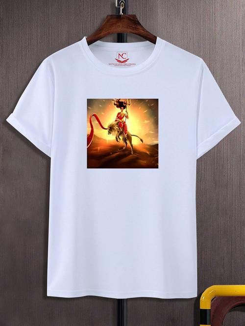 unisex white graphic printed t-shirt - 20856352 -  Standard Image - 0