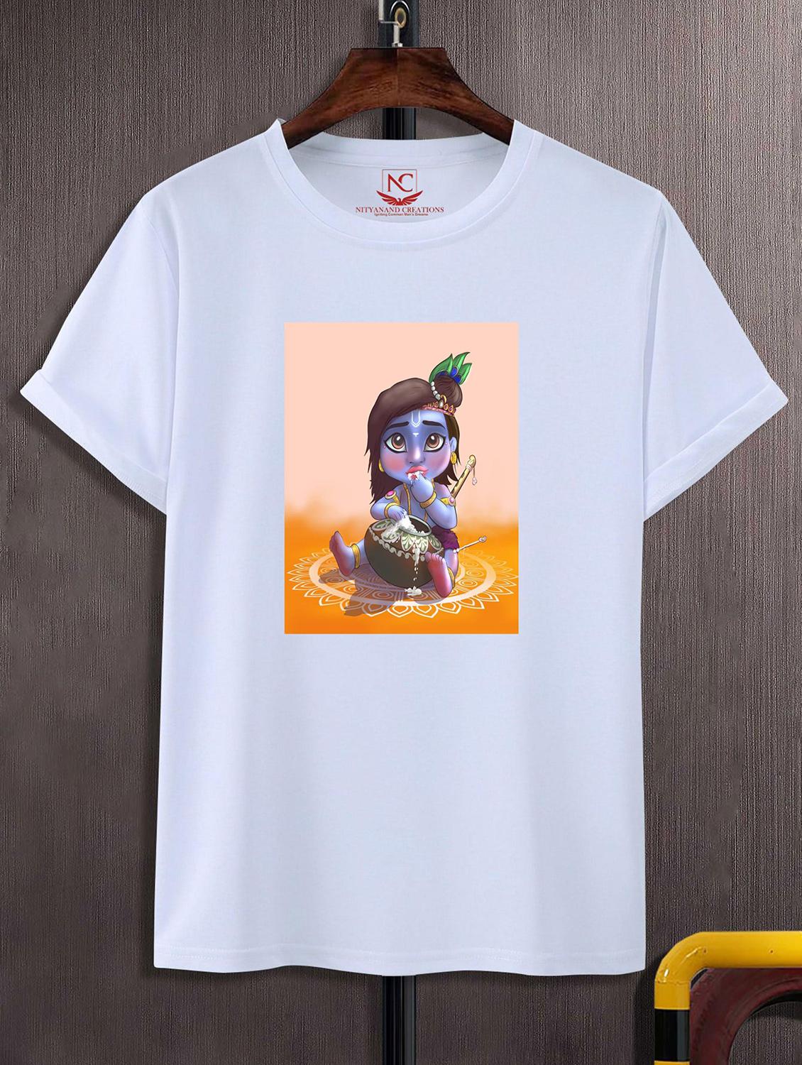 unisex white polyester graphic print t-shirt - 20856355 - Zoom Image - 0