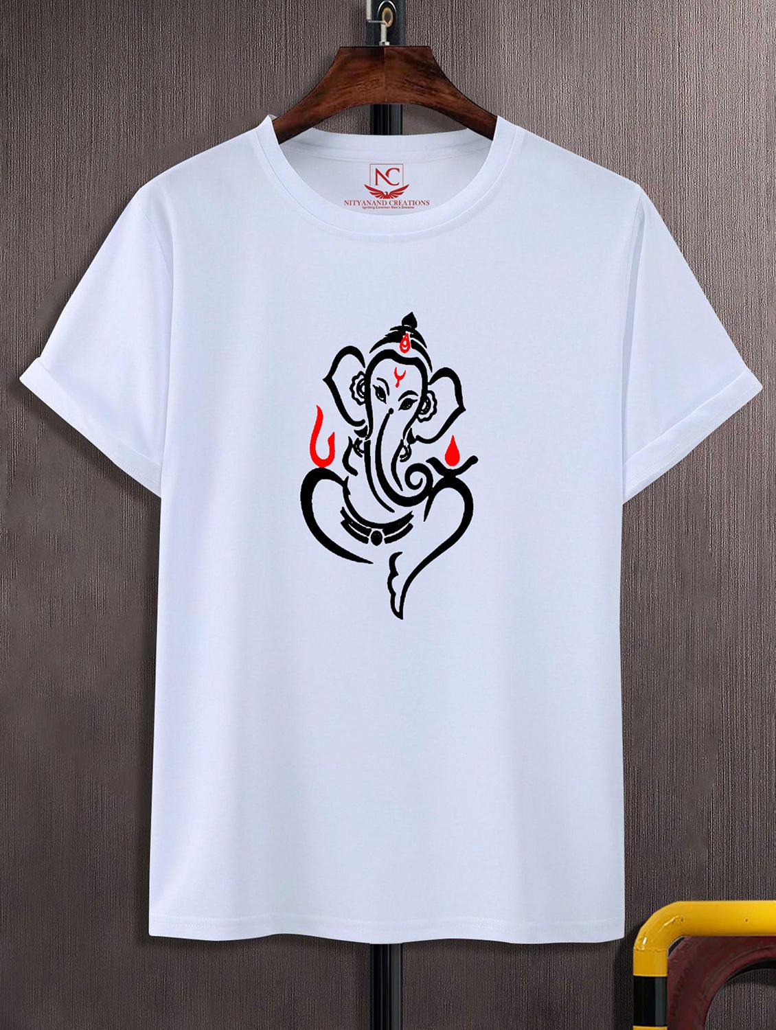 unisex white polyester graphic print t-shirt - 20856357 - Zoom Image - 0